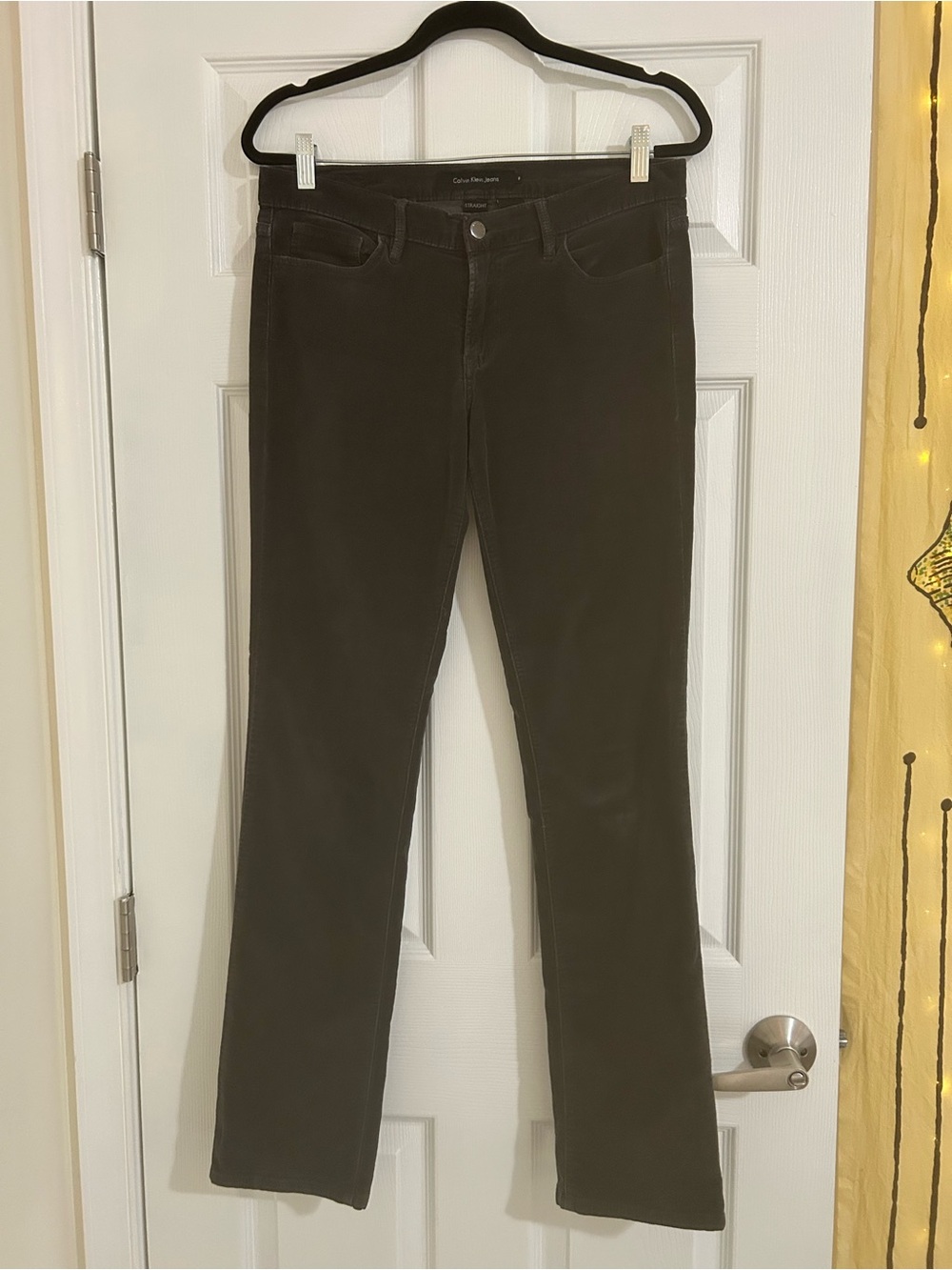 Calvin Klein Jeans Washed Black Corduroy Straight Leg Pants Size 8 - Picture 10 of 13